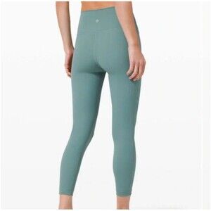 Lululemon Wunder Under Tight Women's‎ 6 Tidewater Teal 28" Pull On Yoga Athletic